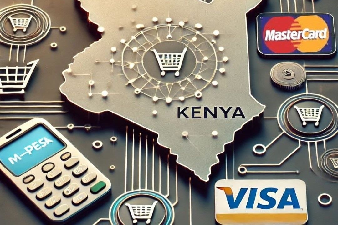 map of kenya with various payment options in kenya