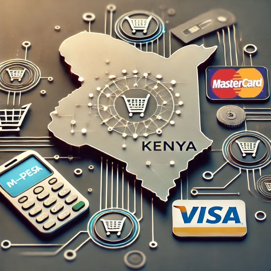 map of kenya with various payment options in kenya